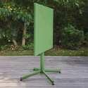 Mesa de jardín cuadrada de metal reclinable 4 personas 70x70 cm