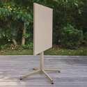 Mesa de jardín cuadrada de metal reclinable 4 personas 70x70 cm
