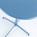 Mesa de jardín bistró redonda de metal reclinable 4 personas Ø70x72 cm 
