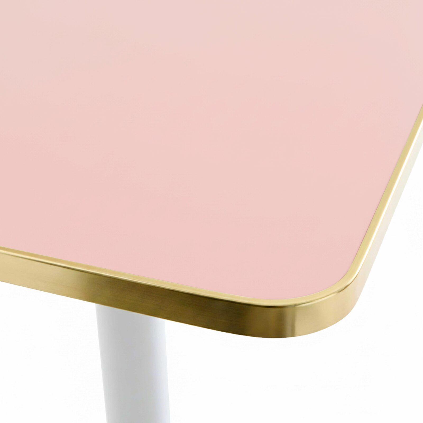 Tablero para mesa de laminado 70x70 cm con cantos de aluminio