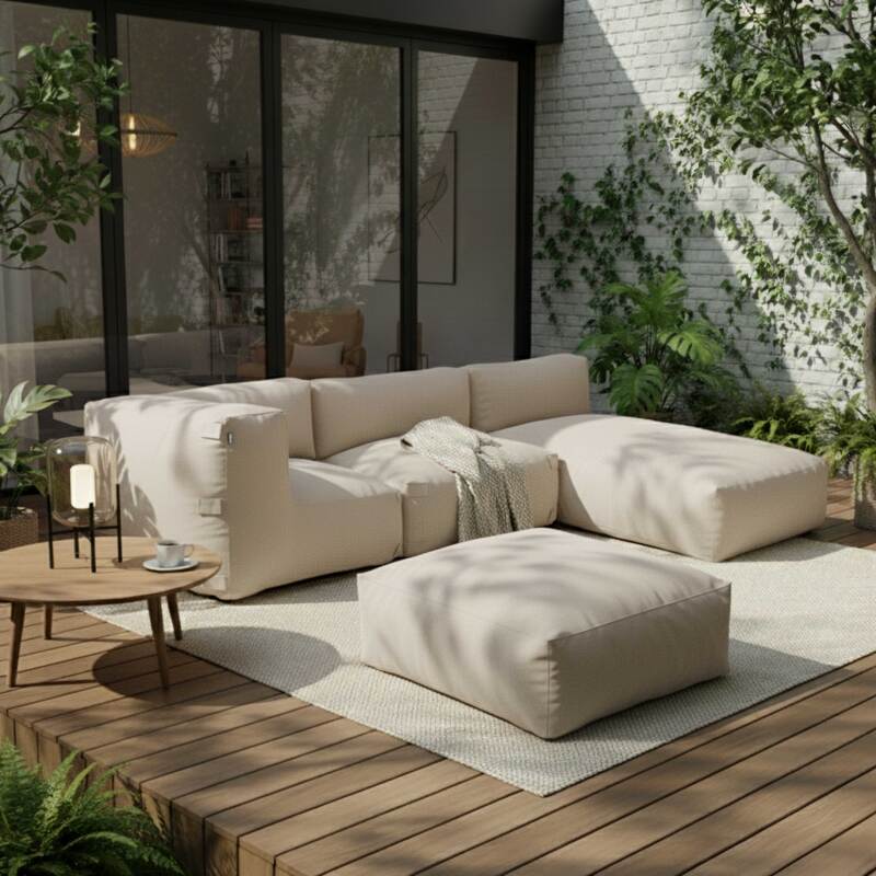 Sillón esquinero para sofá modular de exterior (5/6)