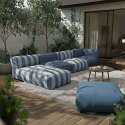 Chaise longue a rayas para sofá modular de exterior
