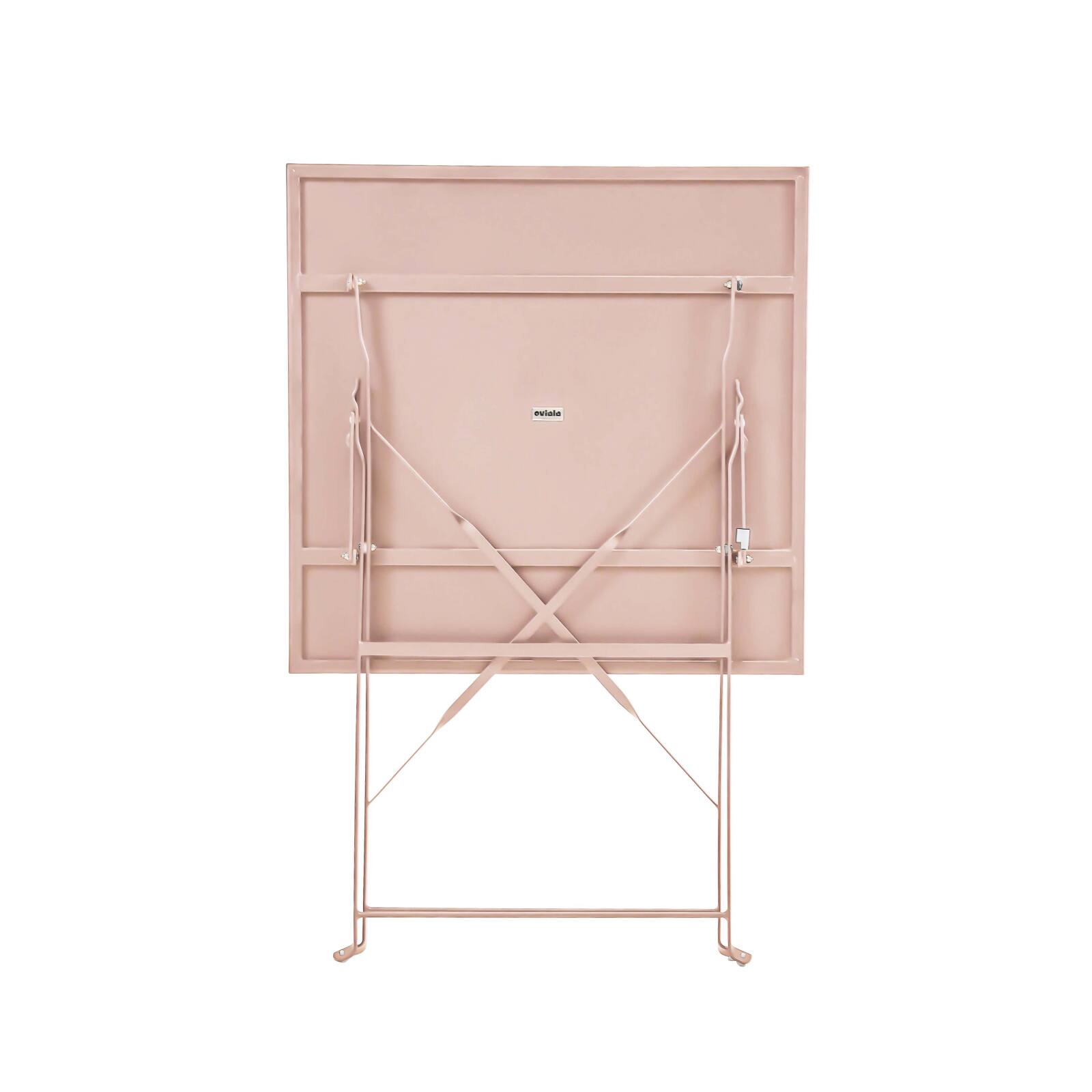 Mesa de jardín bistró cuadrada plegable de metal 2 personas 60x60 cm