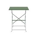 Mesa de jardín bistró cuadrada plegable de metal 2 personas 60x60 cm