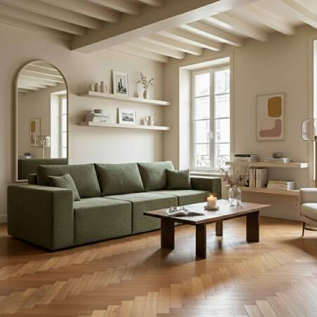 Sillón esquinero de tela para sofá modular con cojínes (5/7)