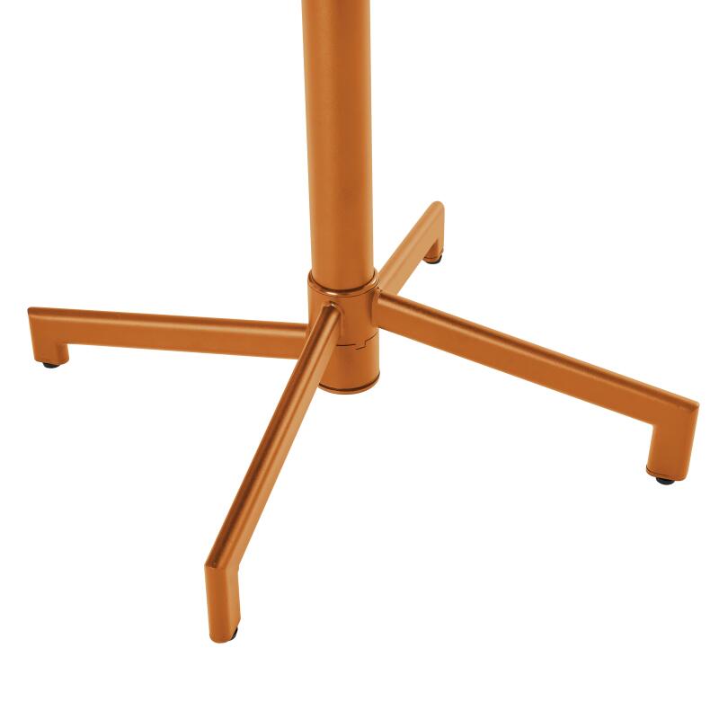 Mesa de jardín bistro cuadrada inclinable de metal con pie emprotado 70x70 cm y 2 sillas (4/9)