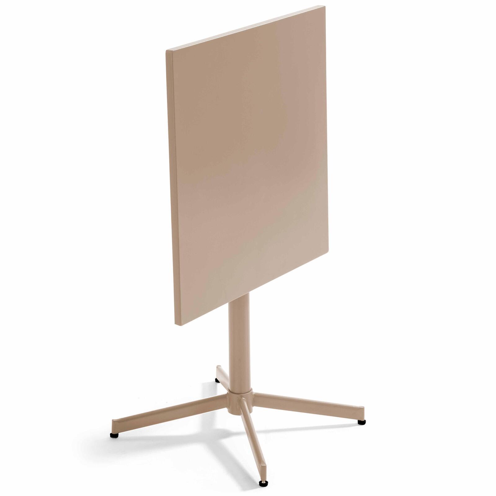 Mesa de jardín cuadrada de metal reclinable 4 personas 70x70 cm