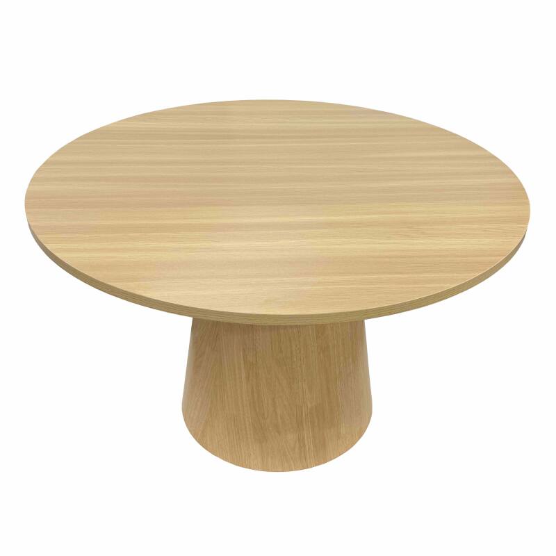 Mesa de comedor redonda efecto madera para 4 personas (2/6)