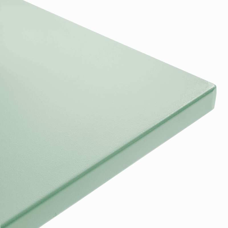 Mesa de jardín bistro cuadrada inclinable de metal 70x70 cm y 2 sillas  (3/8)