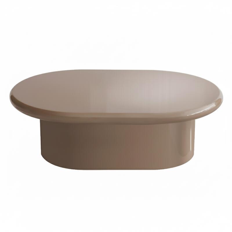 Mesa de centro efecto lacado ovalada 100x70 cm (2/3)