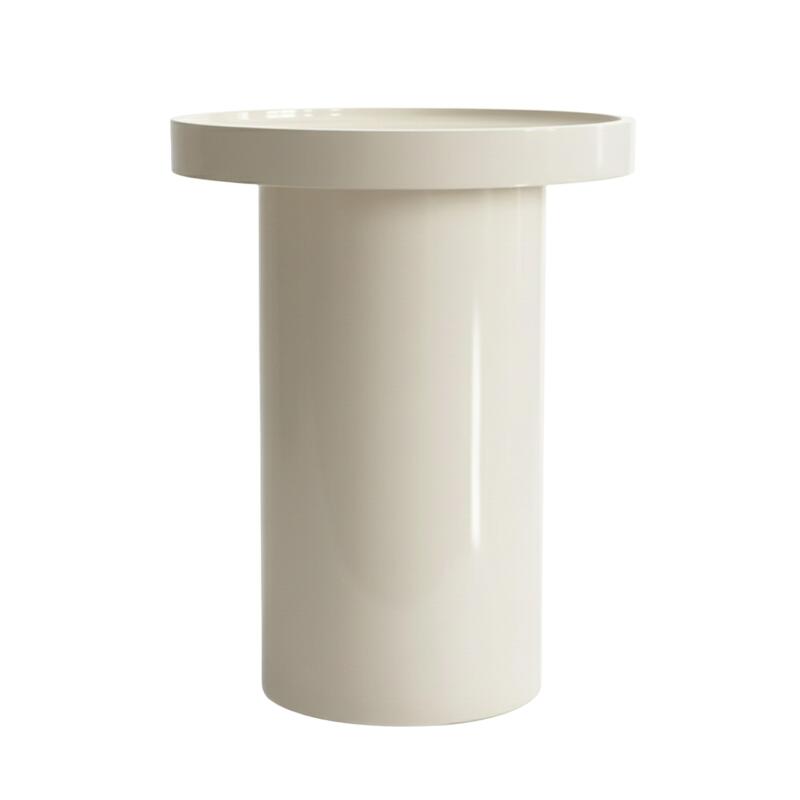 Mesa de centro efecto lacado redonda  Ø40 cm (2/3)