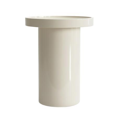 Mesa de centro efecto lacado redonda  Ø40 cm (2/3)