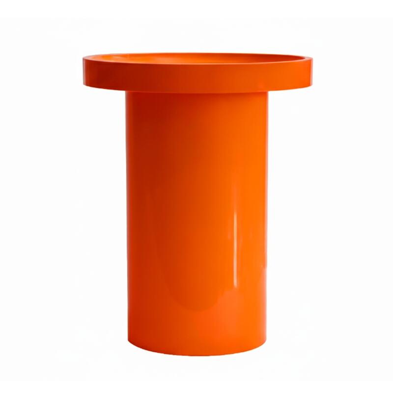 Mesa de centro efecto lacado redonda  Ø40 cm (2/3)