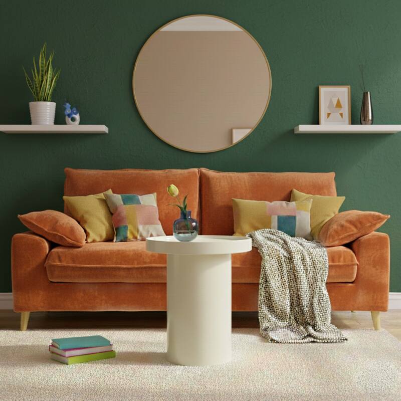 Mesa de centro efecto lacado redonda  Ø40 cm