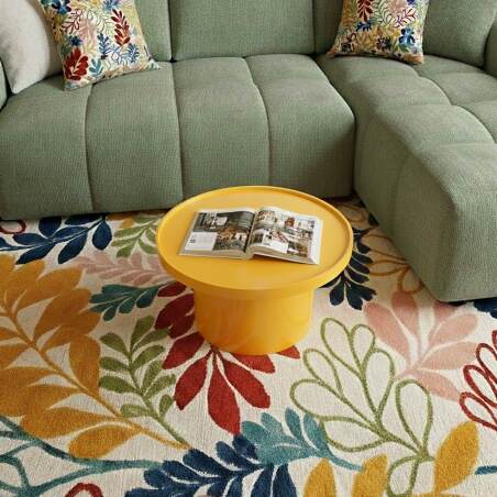 Mesa de centro efecto lacado redonda  Ø50 cm