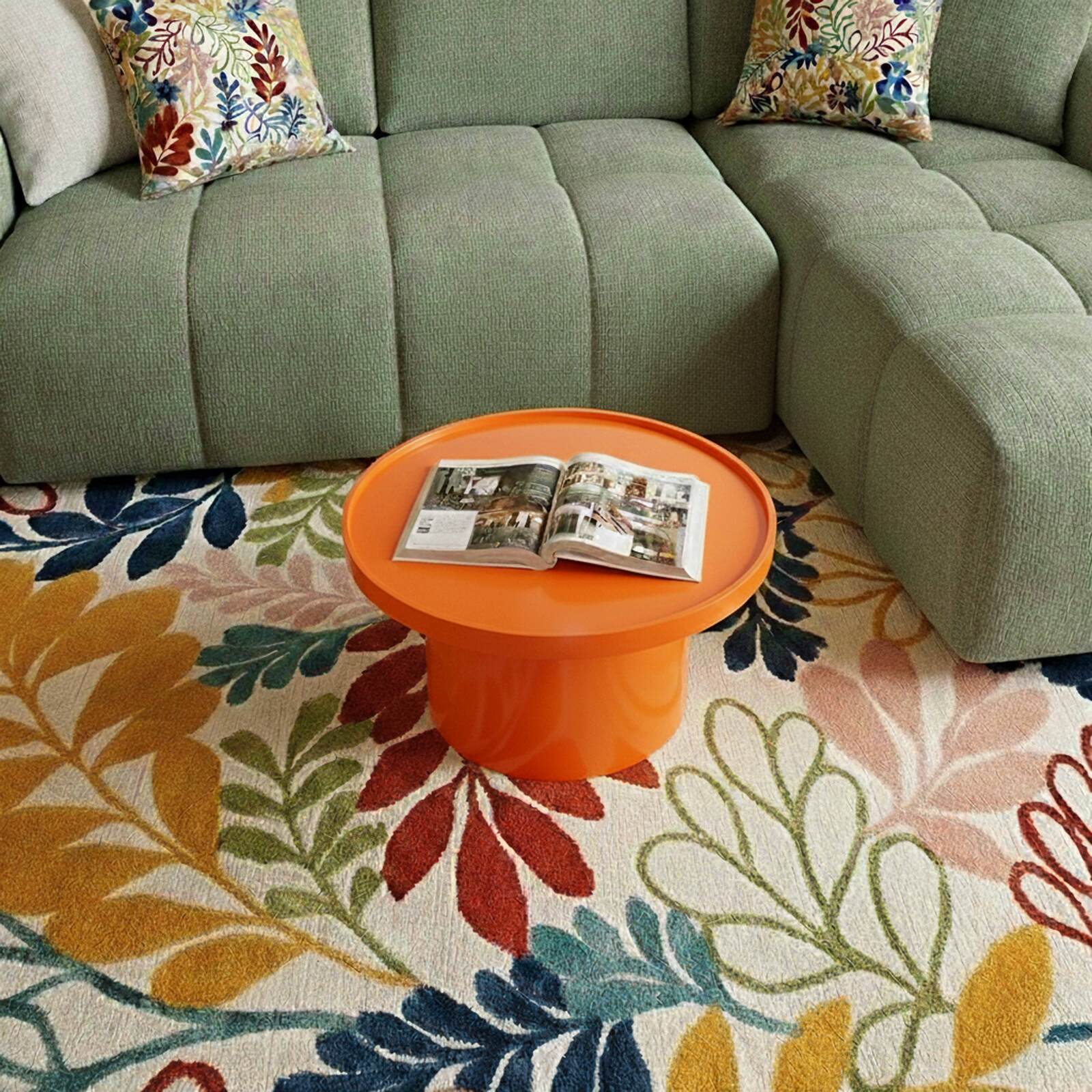 Mesa de centro efecto lacado redonda  Ø50 cm