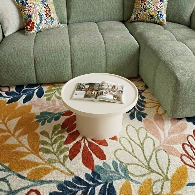 Mesa de centro efecto lacado redonda  Ø50 cm