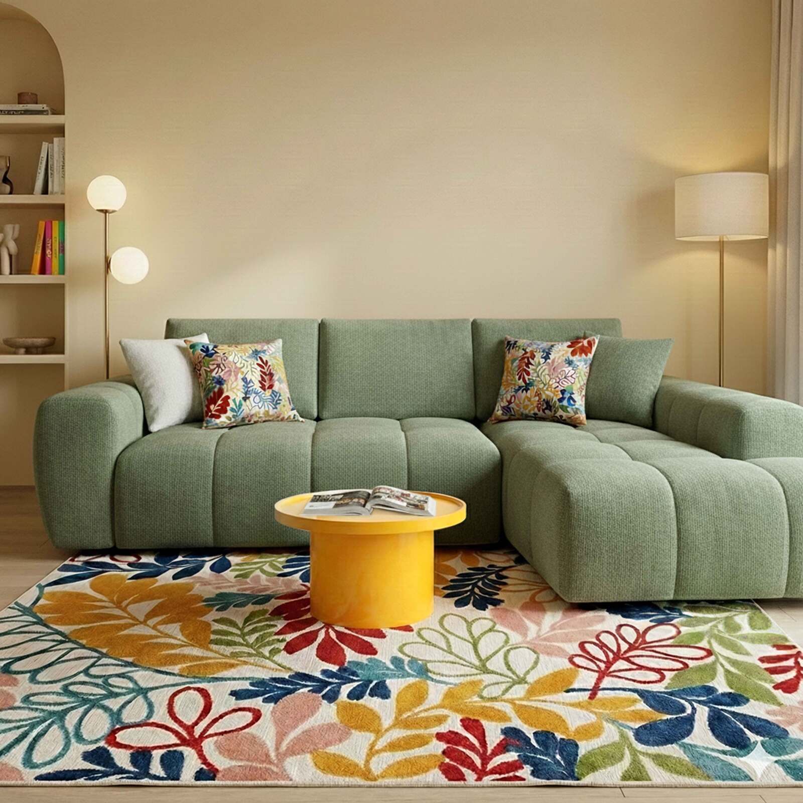 Mesa de centro efecto lacado redonda  Ø50 cm