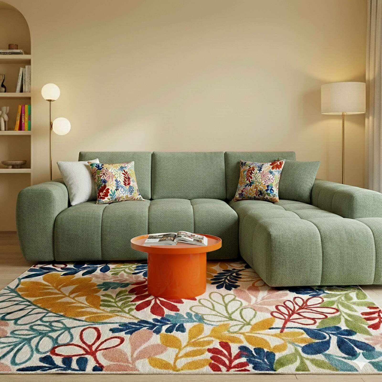 Mesa de centro efecto lacado redonda  Ø50 cm