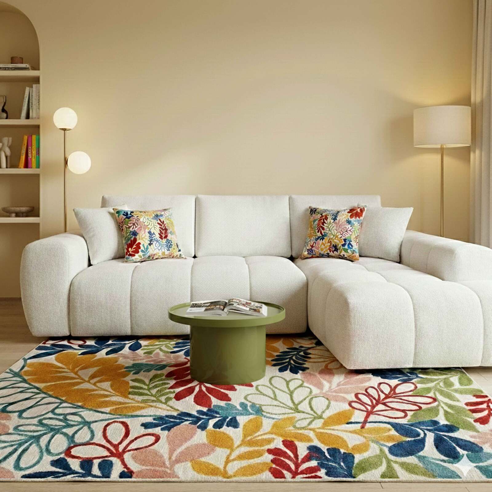 Mesa de centro efecto lacado redonda  Ø50 cm