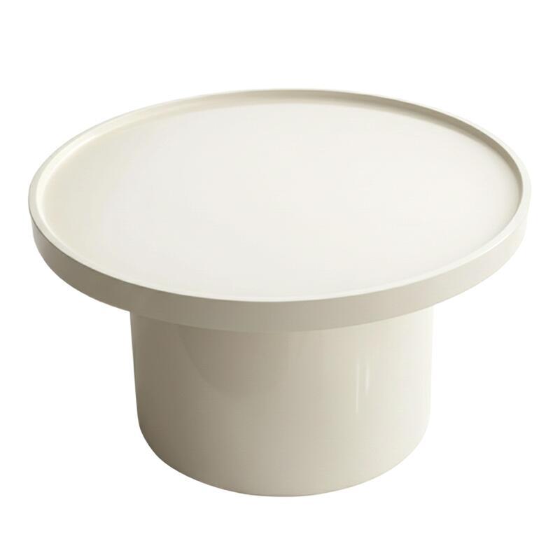 Mesa de centro efecto lacado redonda  Ø70 cm (2/3)