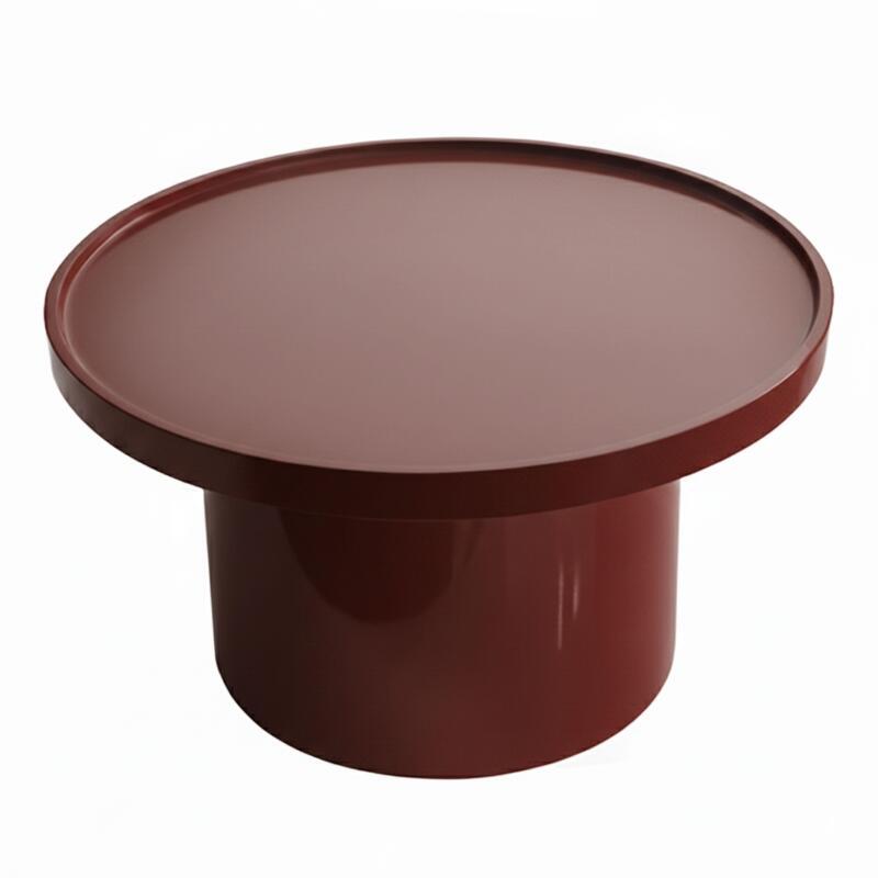 Mesa de centro efecto lacado redonda  Ø70 cm (2/3)