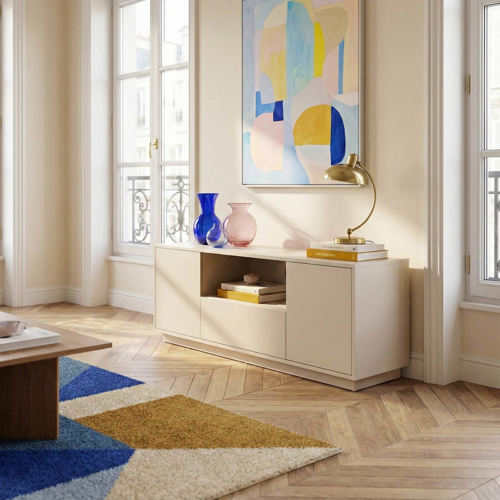 Mueble TV colorido 140 cm