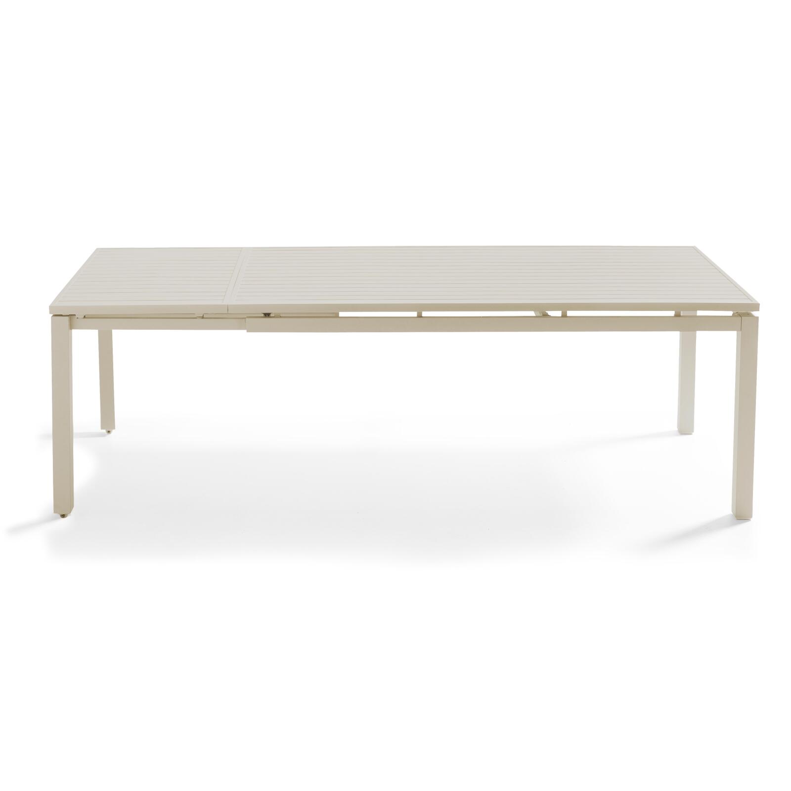 Mesa de jardín extensible de aluminio 8 a 10 personas 180/240x90 x76 cm 