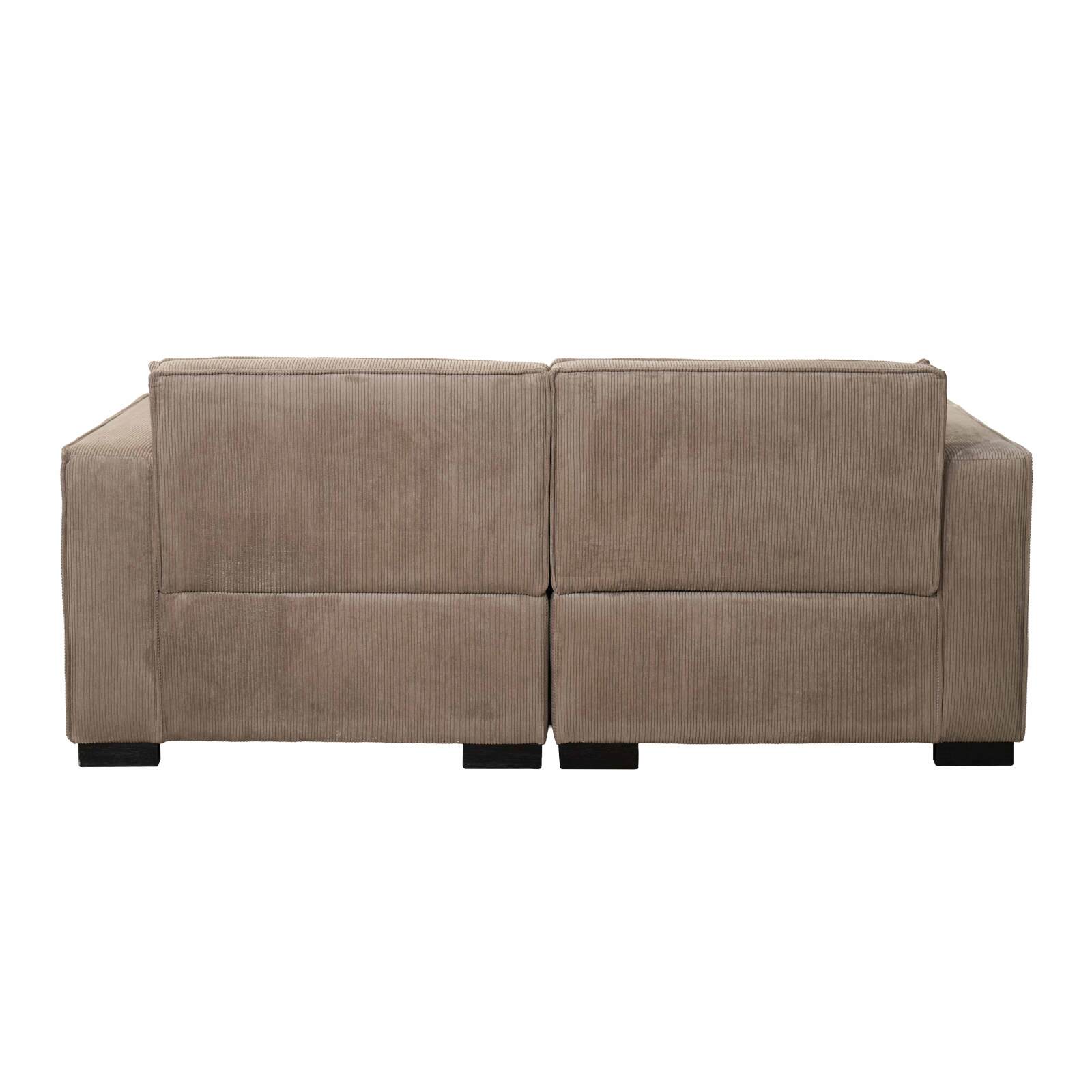 Sofá de 2 plazas de pana con cojines