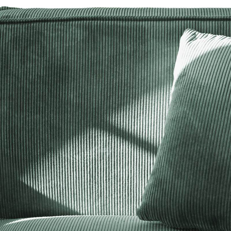 Sofá de 2 plazas de pana con cojines (6/9)