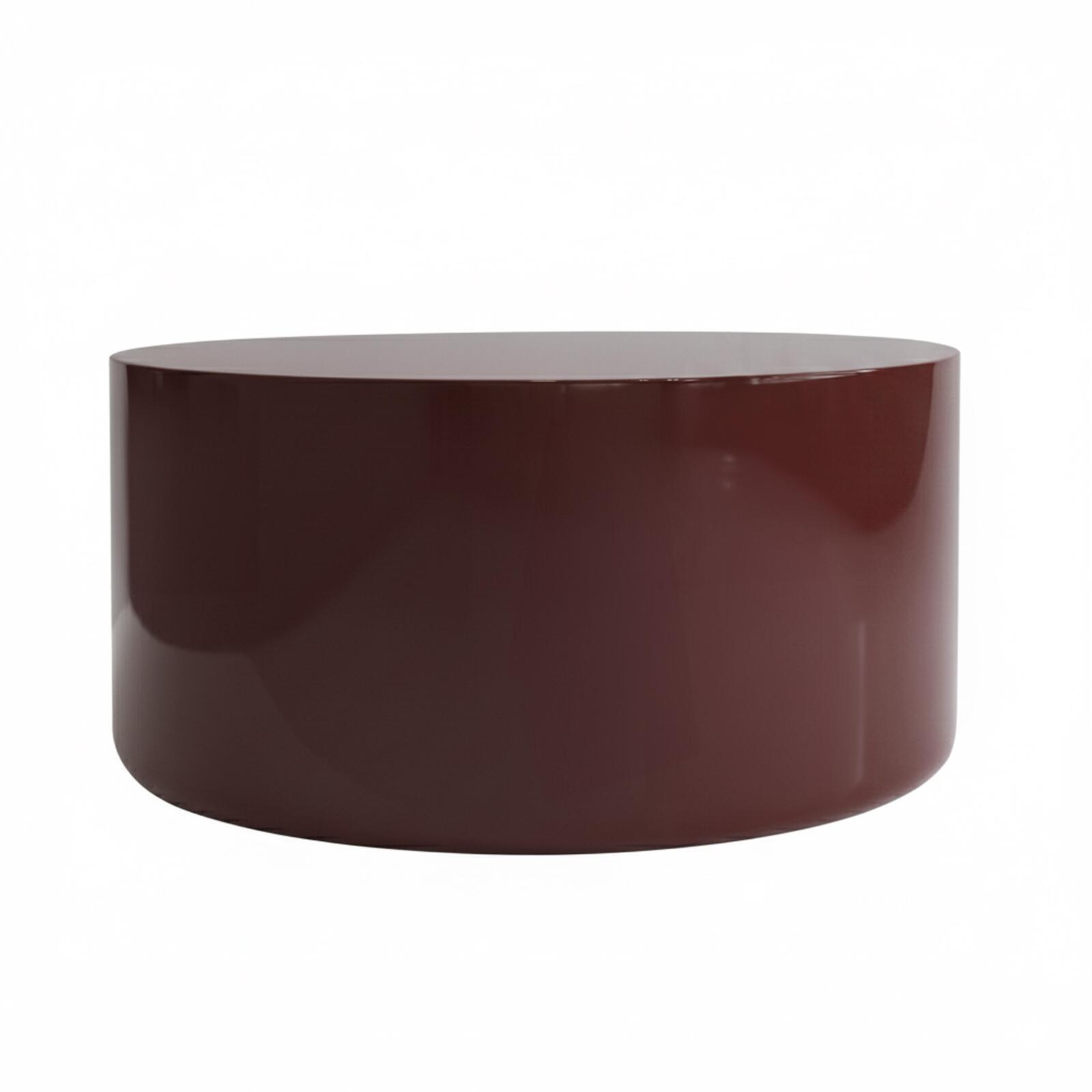 Mesa de centro efecto lacado redonda Ø80 cm estilo retro