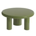 Mesa de centro efecto lacado redonda Ø70 cm estilo retro