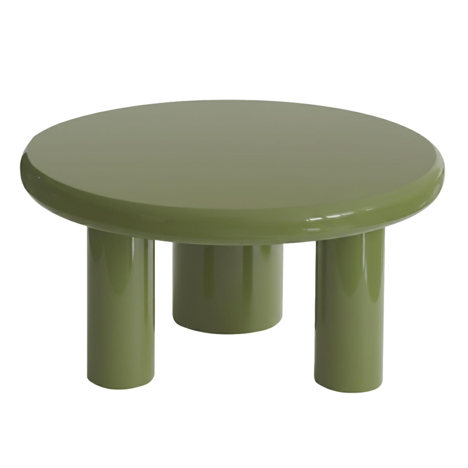 Mesa de centro efecto lacado redonda Ø70 cm estilo retro