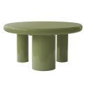 Mesa de centro efecto lacado redonda Ø70 cm estilo retro