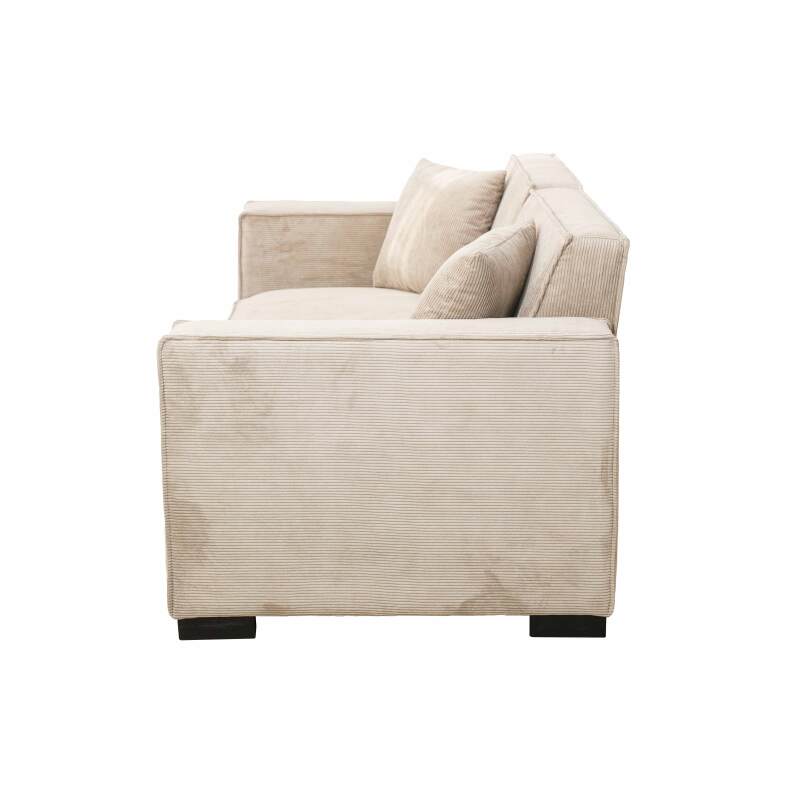 Sofá de 2 plazas de pana con cojines (5/8)