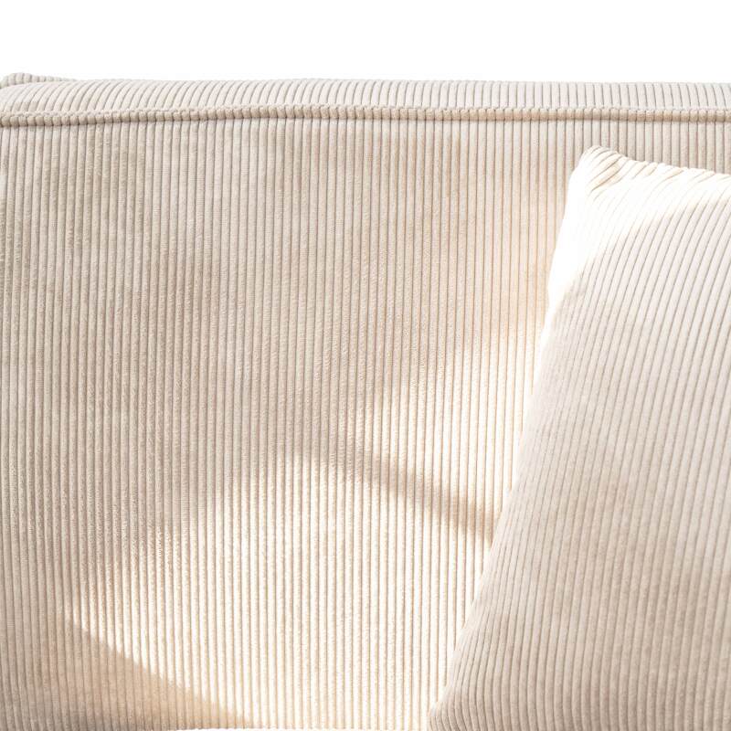 Sofá de 2 plazas de pana con cojines (6/8)