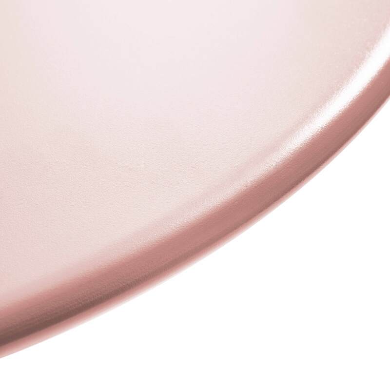 Mesa de jardín bistro redonda inclinable de metal con pie emprotado Ø70 cm y 2 sillas (3/8)