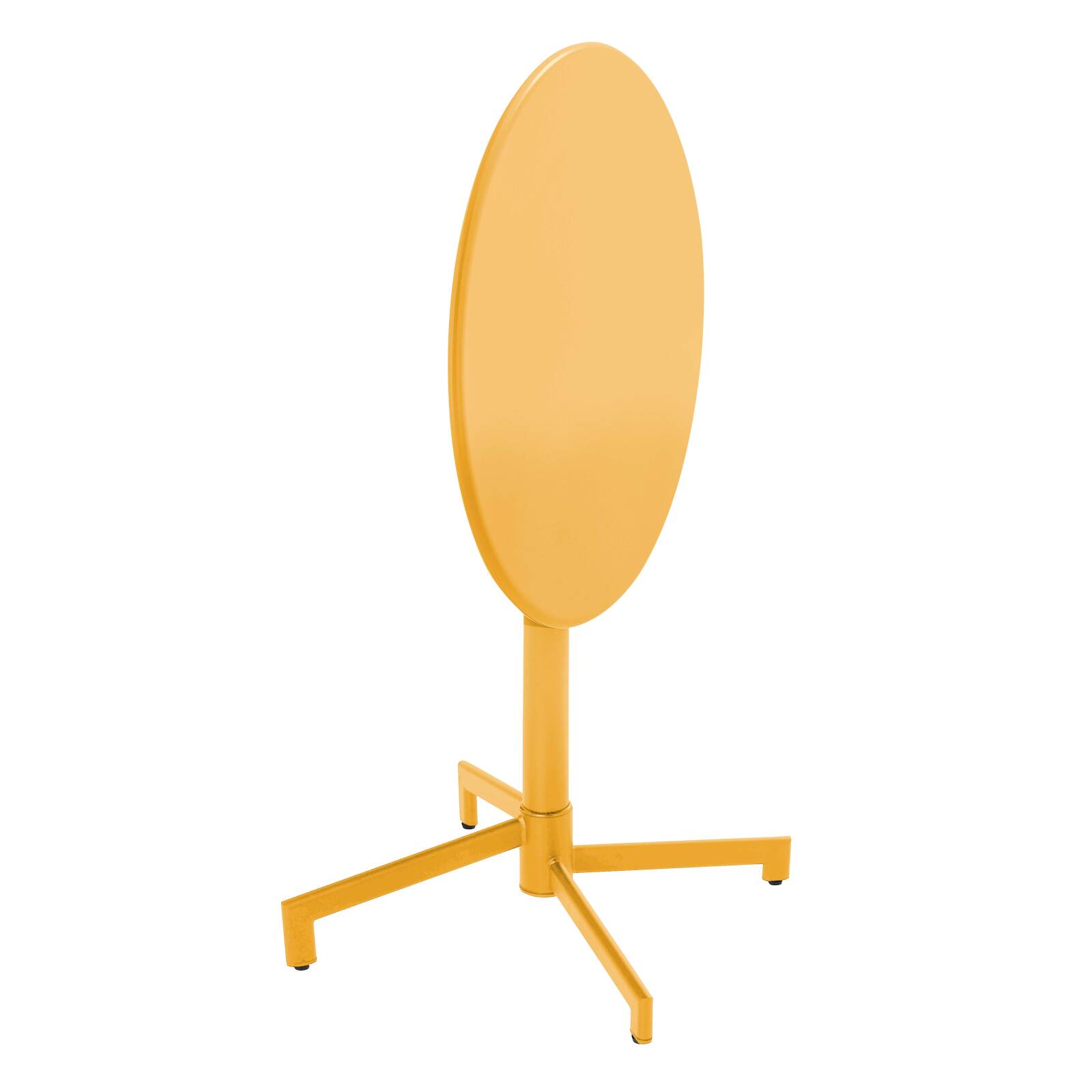 Mesa de jardín bistro redonda inclinable de metal con pie emprotado Ø70 cm y 2 sillas