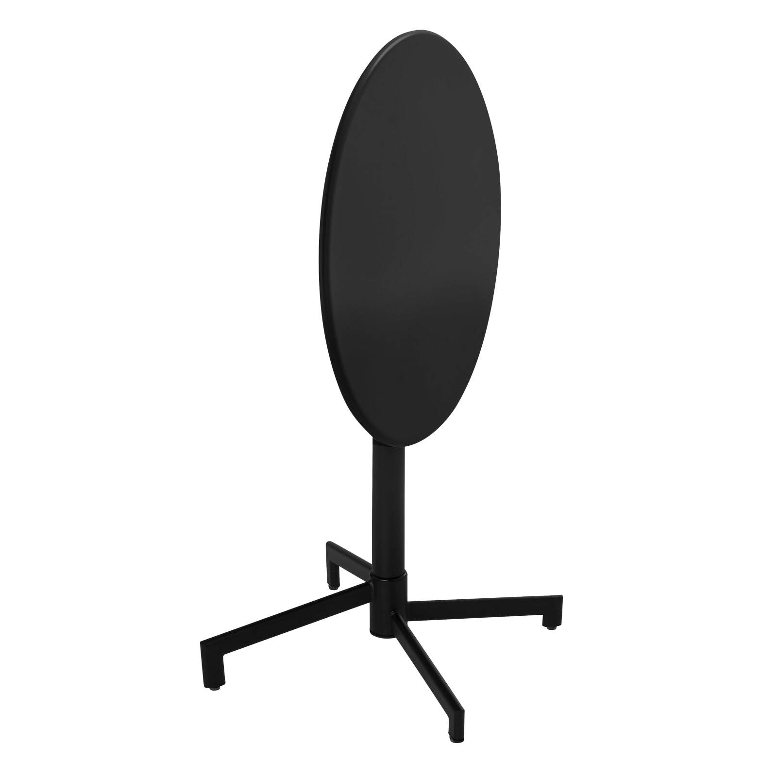 Mesa de jardín bistro redonda inclinable de metal con pie emprotado Ø70 cm y 2 sillas