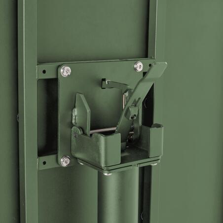 Mesa de jardín bistro redonda inclinable de metal con pie emprotado Ø70 cm y 2 sillas (5/8)