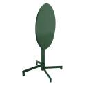Mesa de jardín bistro redonda inclinable de metal con pie emprotado Ø70 cm y 2 sillas