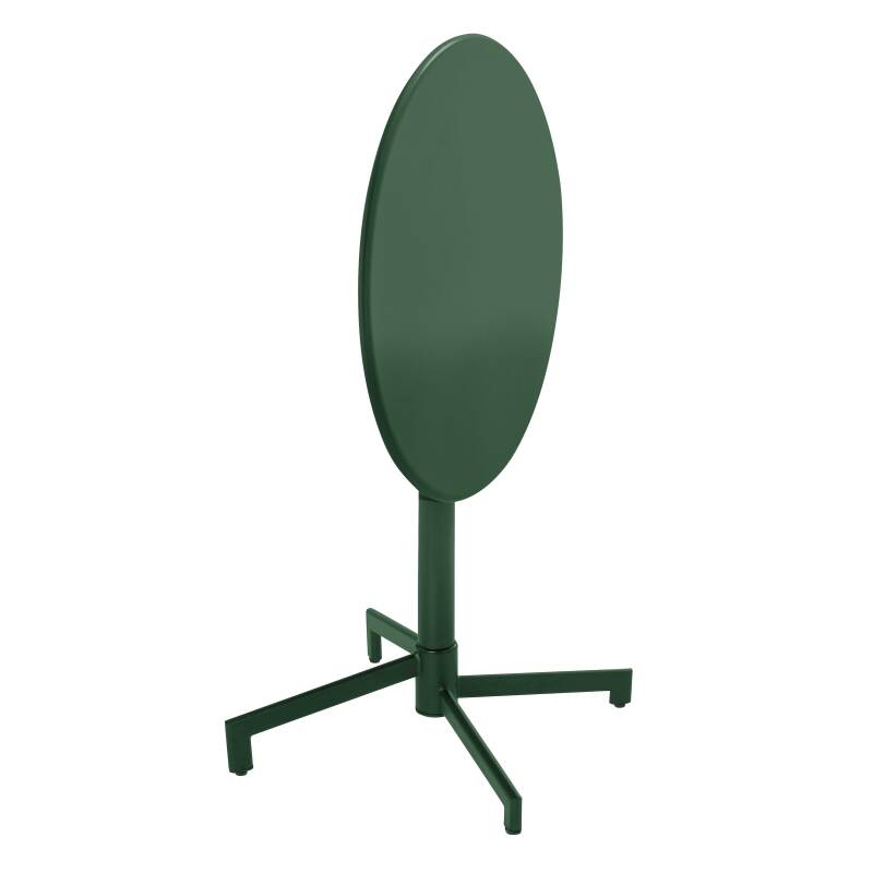 Mesa de jardín bistro redonda inclinable de metal con pie emprotado Ø70 cm y 2 sillas (3/9)