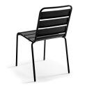 Mesa de jardín bistro redonda inclinable de metal con pie emprotado Ø70 cm y 2 sillas
