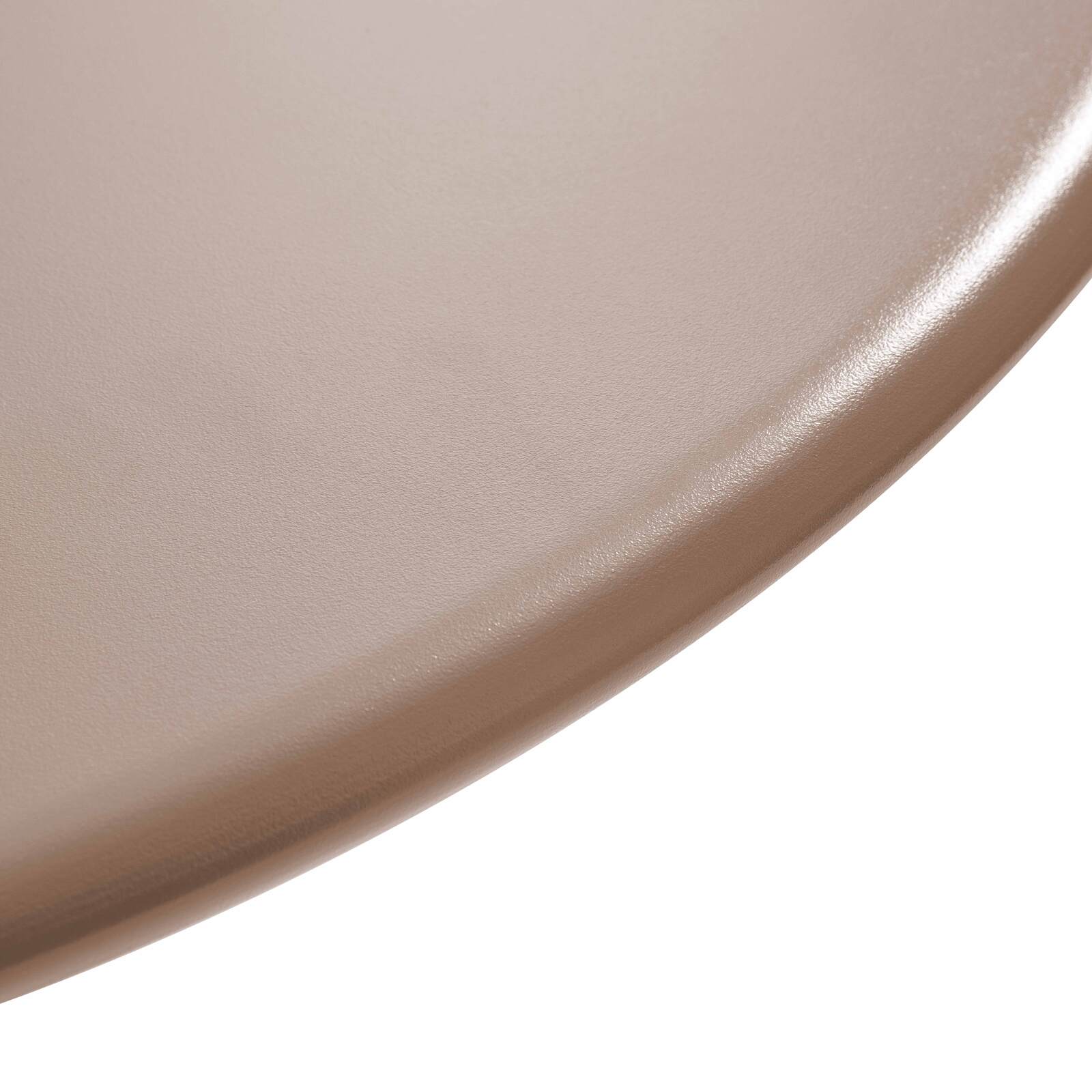 Mesa de jardín bistro redonda inclinable de metal con pie emprotado 70x70 cm y 2 sillas con reposabrazos