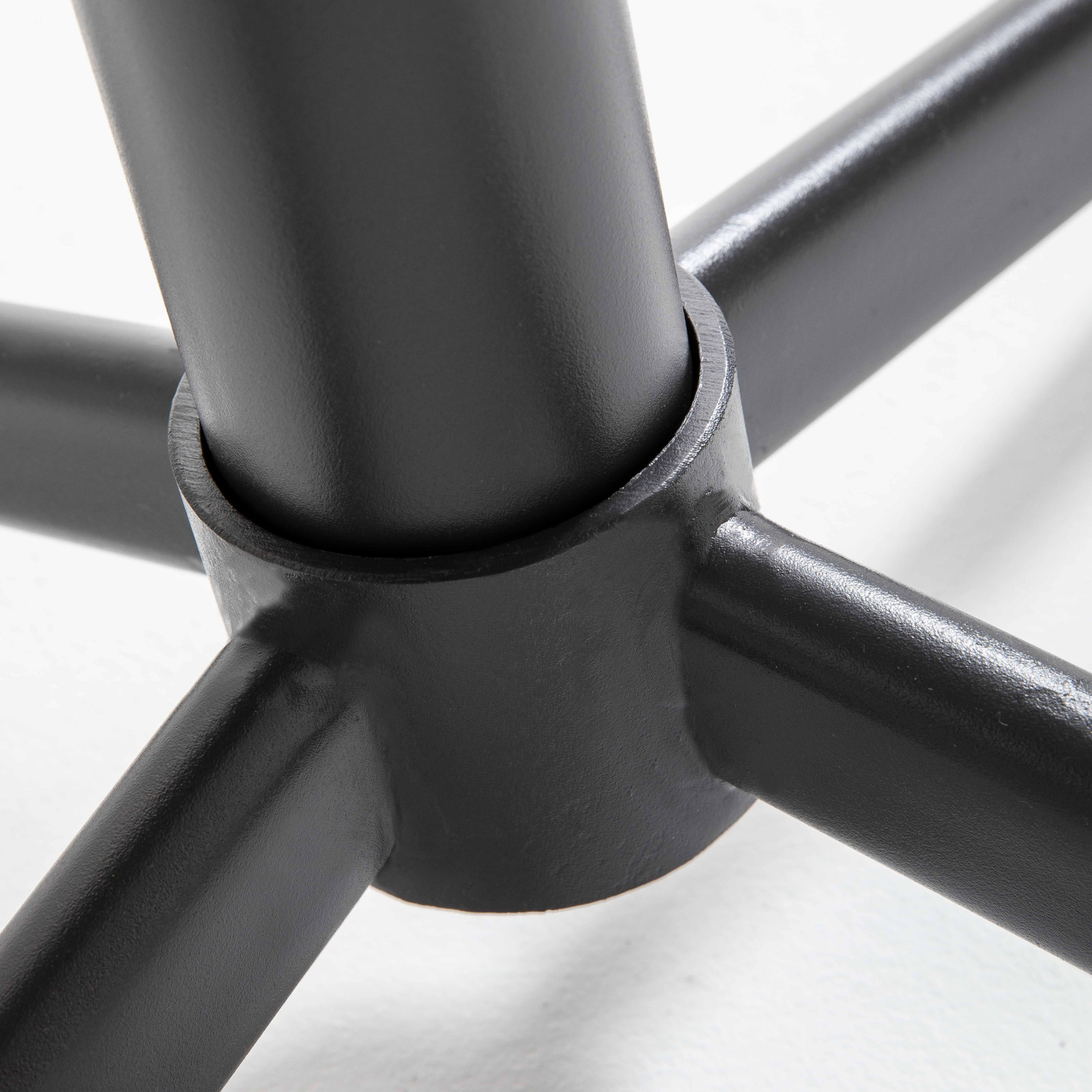 Mesa de jardín bistró redonda de cerámica con efecto madera ø60 cm