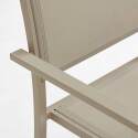 Silla de jardín de aluminio y textileno con reposabrazos