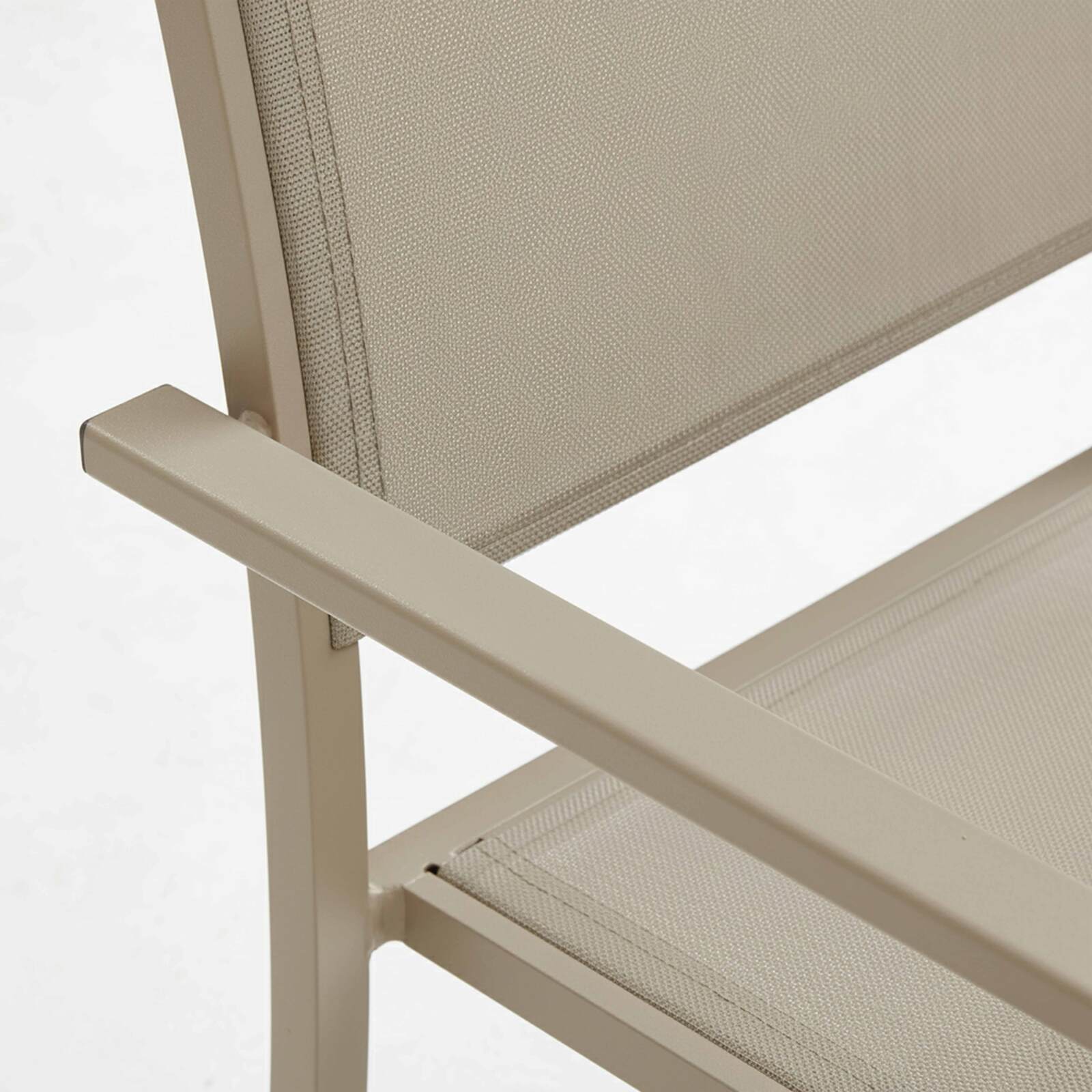 Silla de jardín de aluminio y textileno con reposabrazos