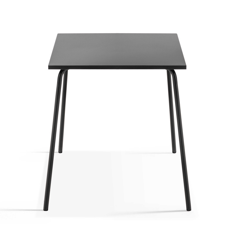 Mesa de jardín cuadrada de metal 70 x 70 cm