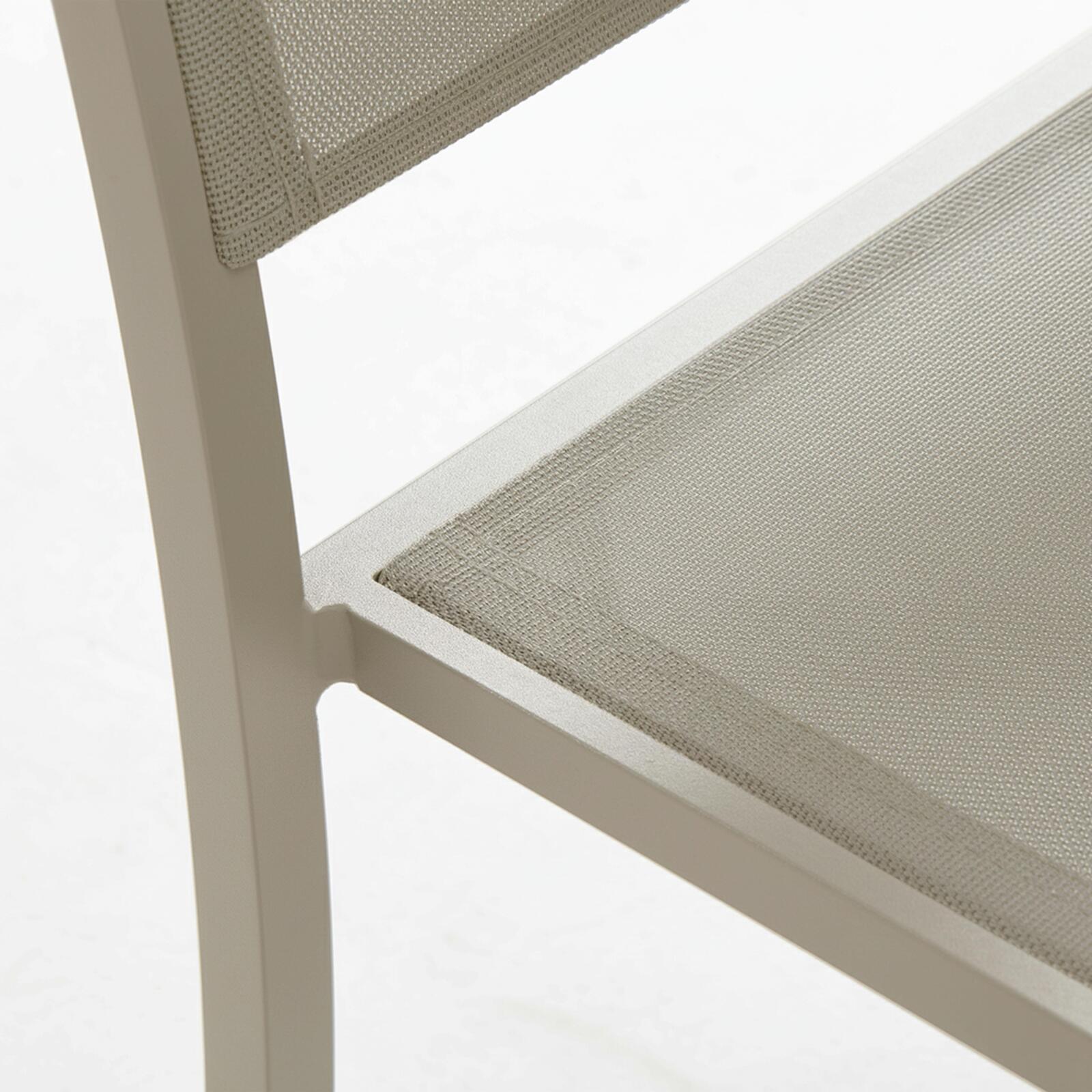 Sillas de jardín de aluminio y textilene - Juego de 2