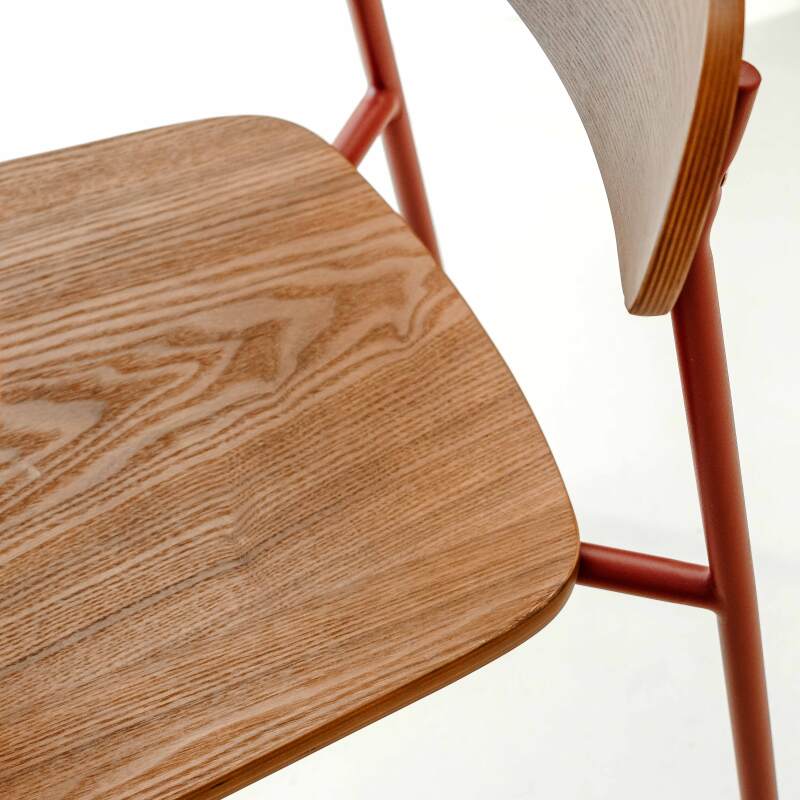 Sillas de madera y metal - Lote de 2 (6/7)